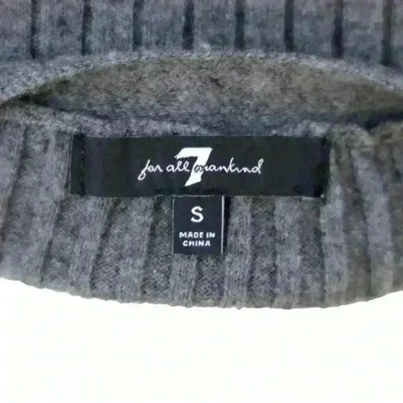 7 For All Mankind Gray Midi Sweater Tank Dress & Matching Cardigan Size Small - Picture 13 of 14